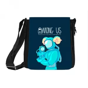 Buy cyan shoulder bag among us spaceman art - product collection