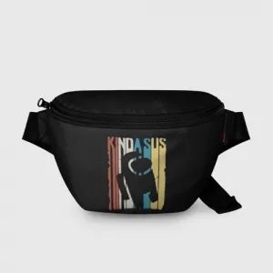 Bum bag Kinda Sus Among us Black Idolstore - Merchandise and Collectibles Merchandise, Toys and Collectibles 2