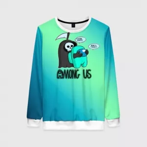Women’s sweatshirt Among Us Death behind Cyan Idolstore - Merchandise and Collectibles Merchandise, Toys and Collectibles 2