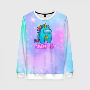 Among us Women’s sweatshirt Rainbow Unicorn Idolstore - Merchandise and Collectibles Merchandise, Toys and Collectibles 2