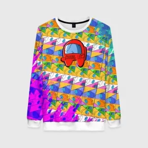 Women’s sweatshirt Among Us Pattern Colored Idolstore - Merchandise and Collectibles Merchandise, Toys and Collectibles 2