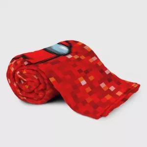 Red pixel Plaid throw Among Us 8bit Idolstore - Merchandise and Collectibles Merchandise, Toys and Collectibles 2