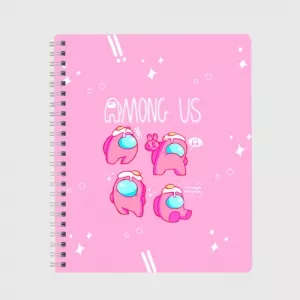Pink Exercise Book Among Us Egg Head Idolstore - Merchandise and Collectibles Merchandise, Toys and Collectibles 2
