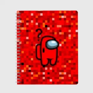 Buy red pixel exercise book among us 8bit - product collection