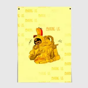 Poster Among Us Yellow Imposter Pointing Size A3 297 mm x 420 mm Idolstore - Merchandise and Collectibles Merchandise, Toys and Collectibles 2