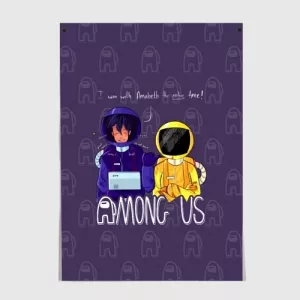 Poster Mates Among us Purple Size A3 297 mm x 420 mm Idolstore - Merchandise and Collectibles Merchandise, Toys and Collectibles 2