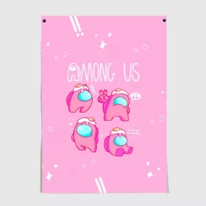 Buy pink poster among us egg head size a3 297 mm x 420 mm - product collection