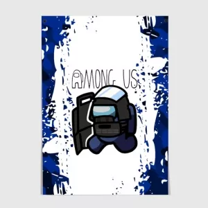 Buy poster swat among us white blue size a3 297 mm x 420 mm - product collection