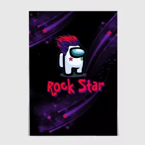 Buy among us rock star poster size a3 297 mm x 420 mm - product collection