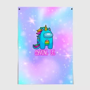 Buy among us poster rainbow unicorn size a3 297 mm x 420 mm - product collection