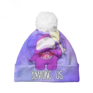 Pom pom beanie Among us Imposter Purple Idolstore - Merchandise and Collectibles Merchandise, Toys and Collectibles 2