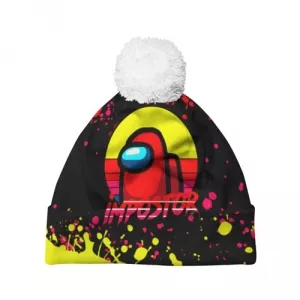 Buy beanie among us impostor red yellow - product collection